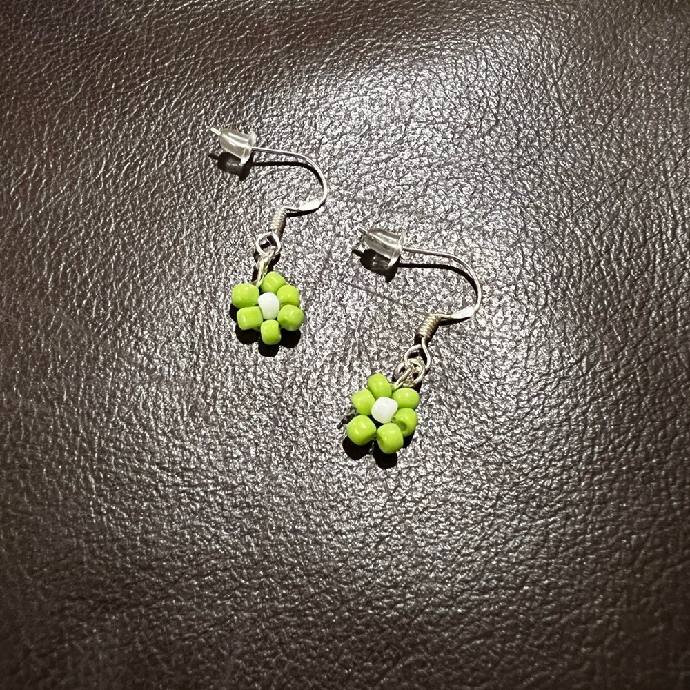 Beaded flower earrings